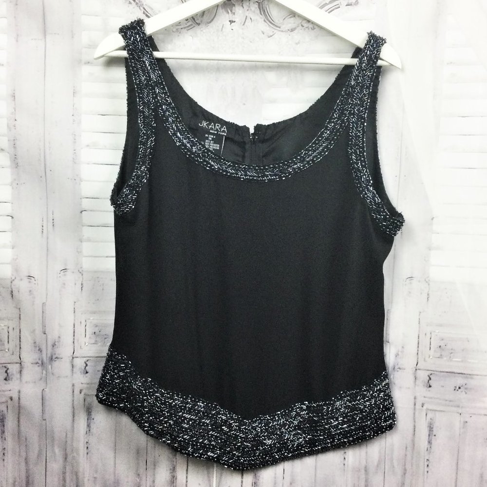 JK Ara Black Beaded Sleeveless Top 14